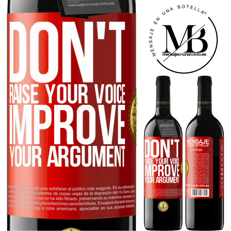 24,95 € Free Shipping | Red Wine RED Edition Crianza 6 Months Don't raise your voice, improve your argument Red Label. Customizable label Aging in oak barrels 6 Months Harvest 2019 Tempranillo