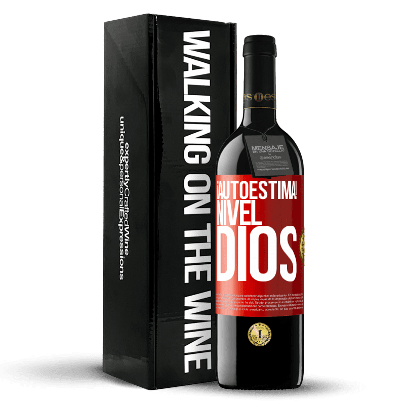 39,95 € Envío gratis | Vino Tinto Edición RED MBE Reserva ¡Autoestima! Nivel dios Etiqueta Roja. Etiqueta personalizable Reserva 12 Meses Cosecha 2015 Tempranillo