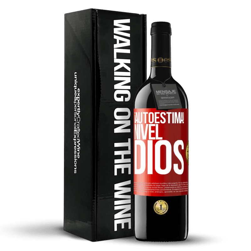 39,95 € Envío gratis | Vino Tinto Edición RED MBE Reserva ¡Autoestima! Nivel dios Etiqueta Roja. Etiqueta personalizable Reserva 12 Meses Cosecha 2016 Tempranillo