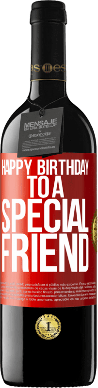 39,95 € | 赤ワイン REDエディション MBE 予約する 特別な友達にお誕生日おめでとう 赤いタグ. カスタマイズ可能なラベル 予約する 12 月 収穫 2014 Tempranillo
