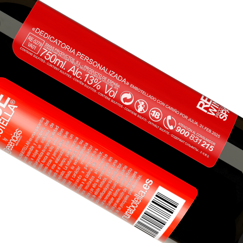 Total traceability. «If you have to force it, it is not your size. Applicable to clothing, footwear and relationships» RED Edition MBE Reserve