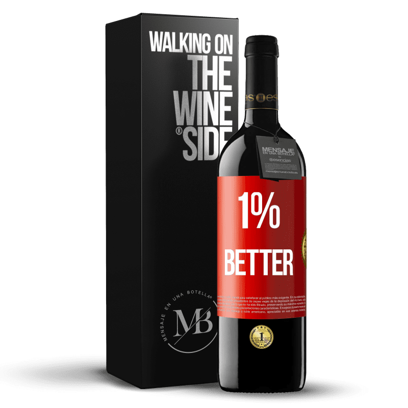 39,95 € Spedizione Gratuita | Vino rosso Edizione RED MBE Riserva 1% Better Etichetta Rossa. Etichetta personalizzabile Riserva 12 Mesi Raccogliere 2014 Tempranillo