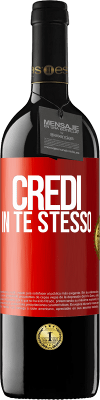 39,95 € Spedizione Gratuita | Vino rosso Edizione RED MBE Riserva Credi in te stesso Etichetta Rossa. Etichetta personalizzabile Riserva 12 Mesi Raccogliere 2016 Tempranillo