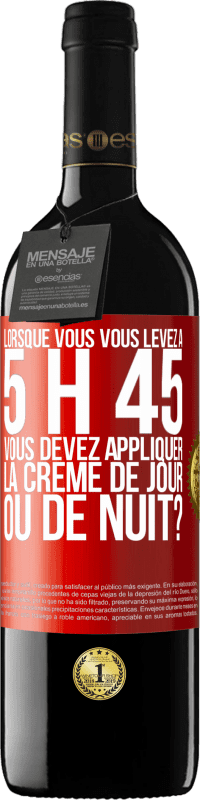 Envoi gratuit | Vin rouge Édition RED MBE Réserve Lorsque vous vous levez à 5 h 45, vous devez appliquer la crème de jour ou de nuit? Étiquette Rouge. Étiquette personnalisable Réserve 12 Mois Récolte 2014 Tempranillo