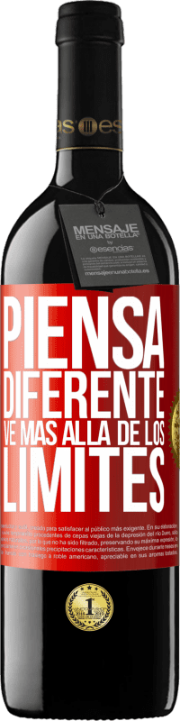 Envío gratis | Vino Tinto Edición RED MBE Reserva Piensa diferente. Ve más allá de los límites Etiqueta Roja. Etiqueta personalizable Reserva 12 Meses Cosecha 2014 Tempranillo