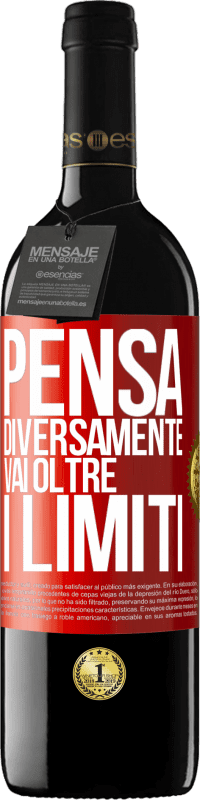 Spedizione Gratuita | Vino rosso Edizione RED MBE Riserva Pensa diversamente. Vai oltre i limiti Etichetta Rossa. Etichetta personalizzabile Riserva 12 Mesi Raccogliere 2014 Tempranillo