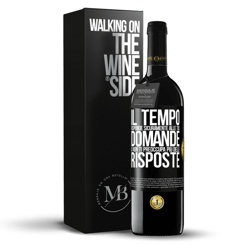 39,95 € Spedizione Gratuita | Vino rosso Edizione RED MBE Riserva Il tempo risponde sicuramente alle tue domande o non ti preoccupa più delle risposte Etichetta Nera. Etichetta personalizzabile Riserva 12 Mesi Raccogliere 2015 Tempranillo