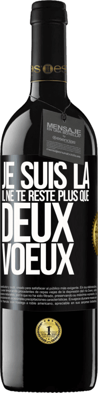 39,95 € Envoi gratuit | Vin rouge Édition RED MBE Réserve Je suis là. Il ne te reste plus que deux voeux Étiquette Noire. Étiquette personnalisable Réserve 12 Mois Récolte 2016 Tempranillo