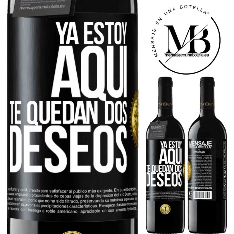 39,95 € Envío gratis | Vino Tinto Edición RED MBE Reserva Ya estoy aquí. Te quedan dos deseos Etiqueta Negra. Etiqueta personalizable Reserva 12 Meses Cosecha 2015 Tempranillo