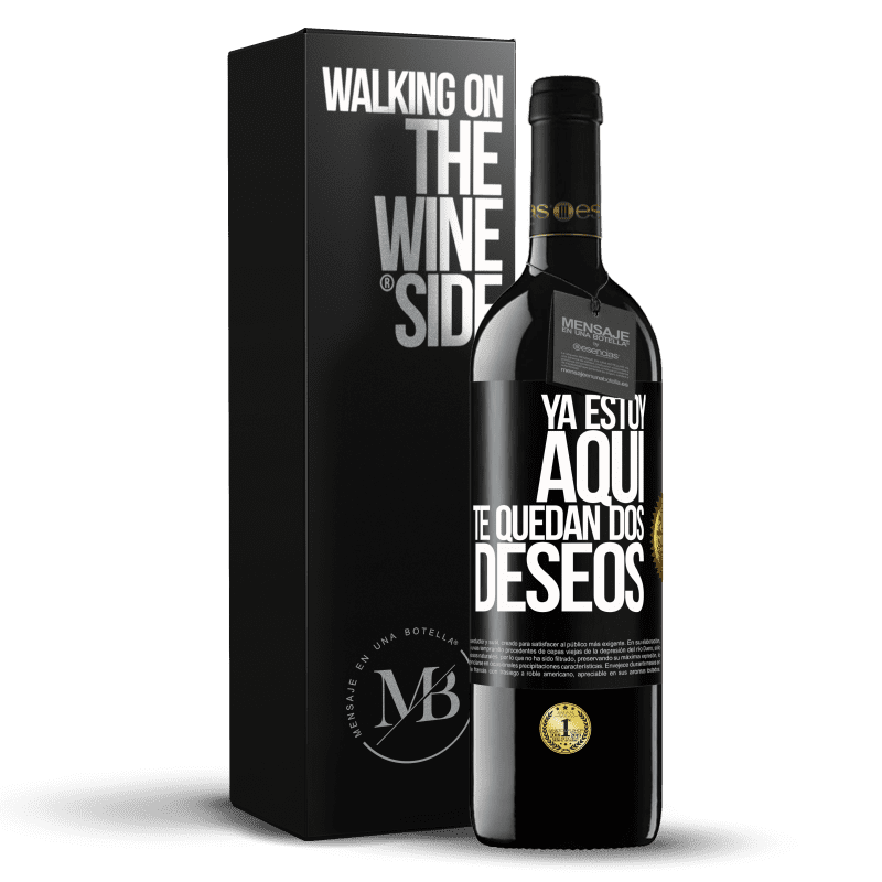 39,95 € Envío gratis | Vino Tinto Edición RED MBE Reserva Ya estoy aquí. Te quedan dos deseos Etiqueta Negra. Etiqueta personalizable Reserva 12 Meses Cosecha 2015 Tempranillo