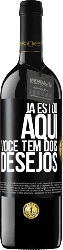 39,95 € | Vinho tinto Edição RED MBE Reserva Já estou aqui. Você tem dois desejos Etiqueta Preta. Etiqueta personalizável Reserva 12 Meses Colheita 2015 Tempranillo