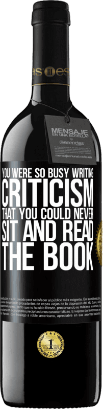 «你忙于写批评，以致无法坐下来看书» RED版 MBE 预订