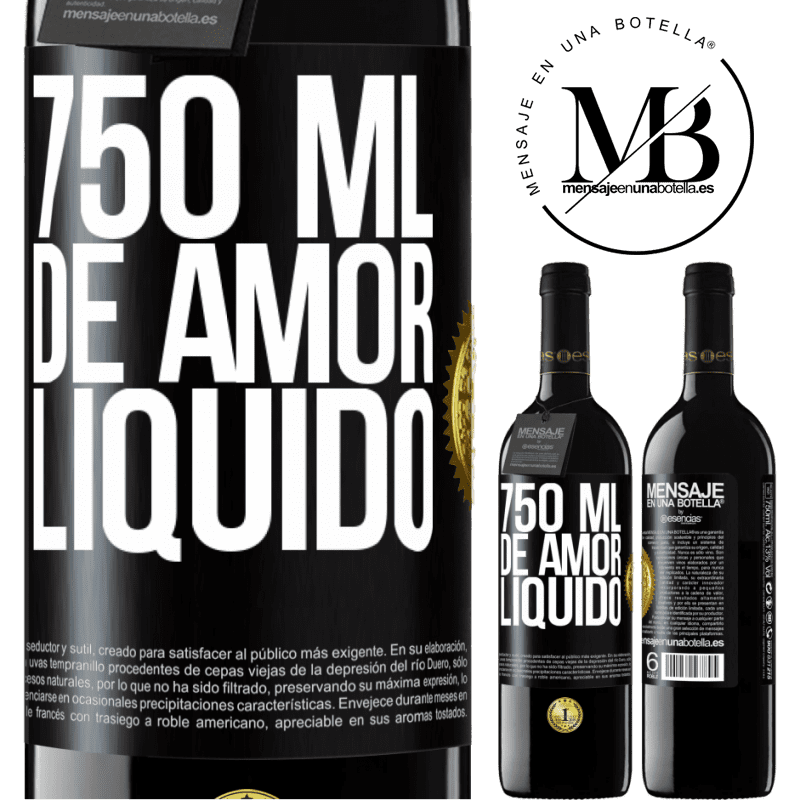 39,95 € Envio grátis | Vinho tinto Edição RED MBE Reserva 750 ml de amor líquido Etiqueta Preta. Etiqueta personalizável Reserva 12 Meses Colheita 2015 Tempranillo