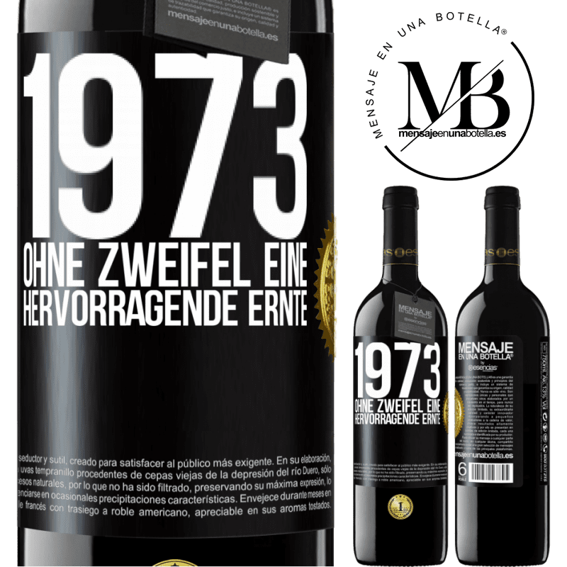 39,95 € Kostenloser Versand | Rotwein RED Ausgabe MBE Reserve 1973. Ohne Zweifel eine hervorragende Ernte Schwarzes Etikett. Anpassbares Etikett Reserve 12 Monate Ernte 2014 Tempranillo