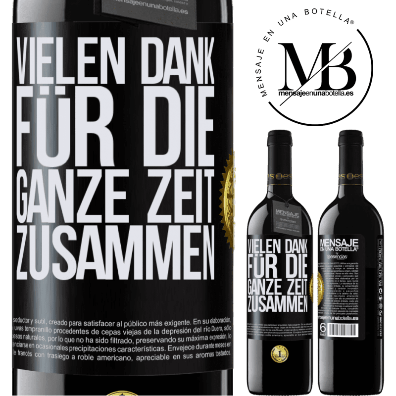 39,95 € Kostenloser Versand | Rotwein RED Ausgabe MBE Reserve Vielen Dank für all die gemeinsame Zeit Schwarzes Etikett. Anpassbares Etikett Reserve 12 Monate Ernte 2014 Tempranillo