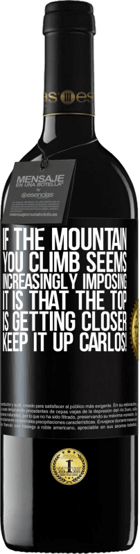 «如果您攀登的山峰似乎越来越气势恢宏，那就是山顶越来越近了。保持卡洛斯！» RED版 MBE 预订