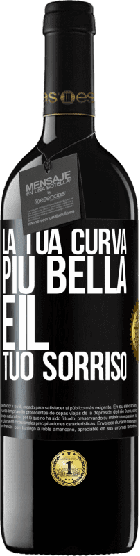 39,95 € | Vino rosso Edizione RED MBE Riserva La tua curva più bella è il tuo sorriso Etichetta Nera. Etichetta personalizzabile Riserva 12 Mesi Raccogliere 2015 Tempranillo