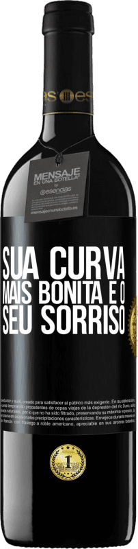 39,95 € | Vinho tinto Edição RED MBE Reserva Sua curva mais bonita é o seu sorriso Etiqueta Preta. Etiqueta personalizável Reserva 12 Meses Colheita 2016 Tempranillo