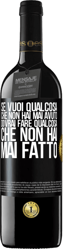 39,95 € Spedizione Gratuita | Vino rosso Edizione RED MBE Riserva Se vuoi qualcosa che non hai mai avuto, dovrai fare qualcosa che non hai mai fatto Etichetta Nera. Etichetta personalizzabile Riserva 12 Mesi Raccogliere 2016 Tempranillo