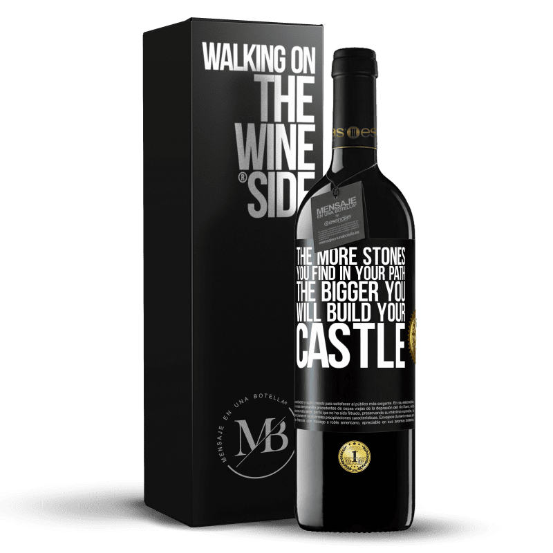 39,95 € Free Shipping | Red Wine RED Edition MBE Reserve The more stones you find in your path, the bigger you will build your castle Black Label. Customizable label Reserve 12 Months Harvest 2014 Tempranillo