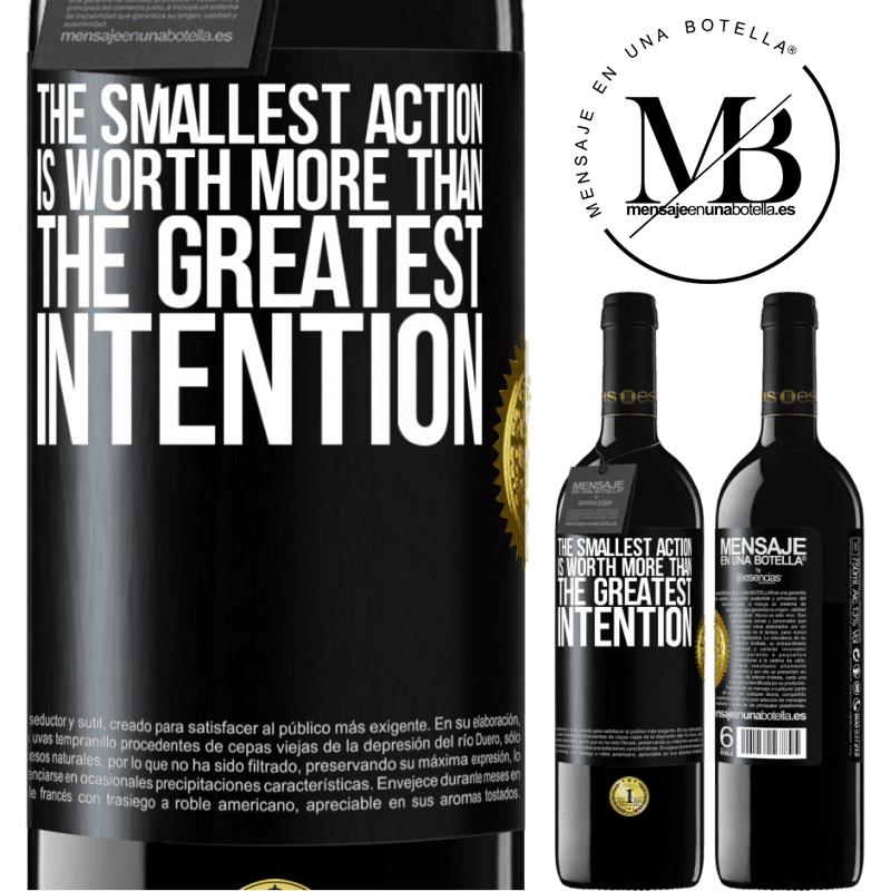 24,95 € Free Shipping | Red Wine RED Edition Crianza 6 Months The smallest action is worth more than the greatest intention Black Label. Customizable label Aging in oak barrels 6 Months Harvest 2019 Tempranillo
