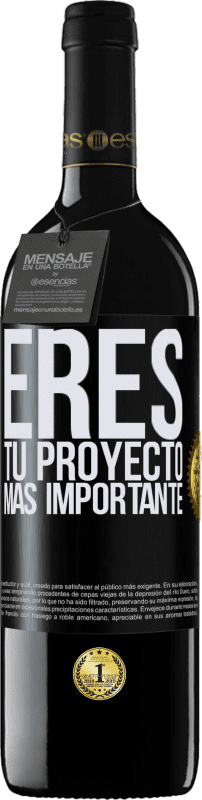 39,95 € | Vino Tinto Edición RED MBE Reserva Eres tu proyecto más importante Etiqueta Negra. Etiqueta personalizable Reserva 12 Meses Cosecha 2015 Tempranillo