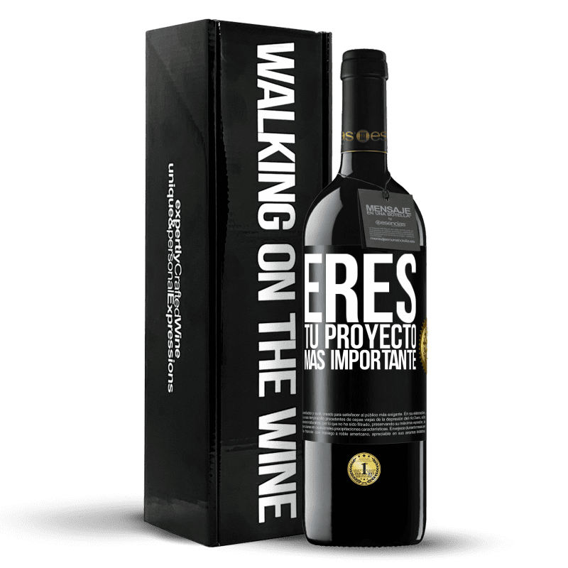 39,95 € Envío gratis | Vino Tinto Edición RED MBE Reserva Eres tu proyecto más importante Etiqueta Negra. Etiqueta personalizable Reserva 12 Meses Cosecha 2015 Tempranillo