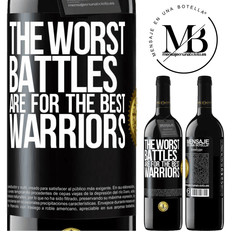 24,95 € Free Shipping | Red Wine RED Edition Crianza 6 Months The worst battles are for the best warriors Black Label. Customizable label Aging in oak barrels 6 Months Harvest 2019 Tempranillo