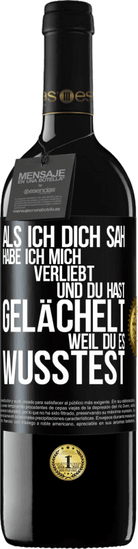 39,95 € Kostenloser Versand | Rotwein RED Ausgabe MBE Reserve Als ich dich sah, habe ich mich verliebt und du hast gelächelt, weil du es wusstest Schwarzes Etikett. Anpassbares Etikett Reserve 12 Monate Ernte 2016 Tempranillo