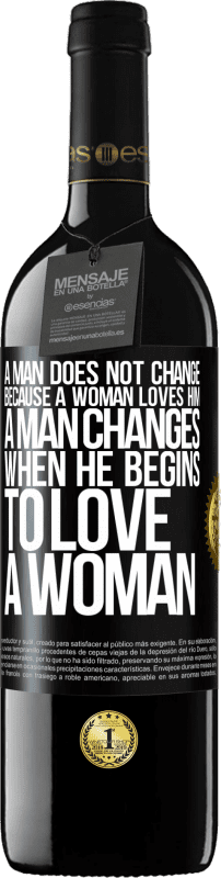 39,95 € | 赤ワイン REDエディション MBE 予約する 女性は彼を愛しているので、男性は変わりません。男が女を愛し始めると変わる ブラックラベル. カスタマイズ可能なラベル 予約する 12 月 収穫 2016 Tempranillo