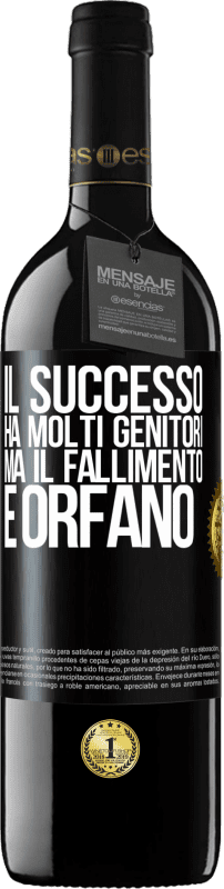 39,95 € | Vino rosso Edizione RED MBE Riserva Il successo ha molti genitori, ma il fallimento è orfano Etichetta Nera. Etichetta personalizzabile Riserva 12 Mesi Raccogliere 2015 Tempranillo