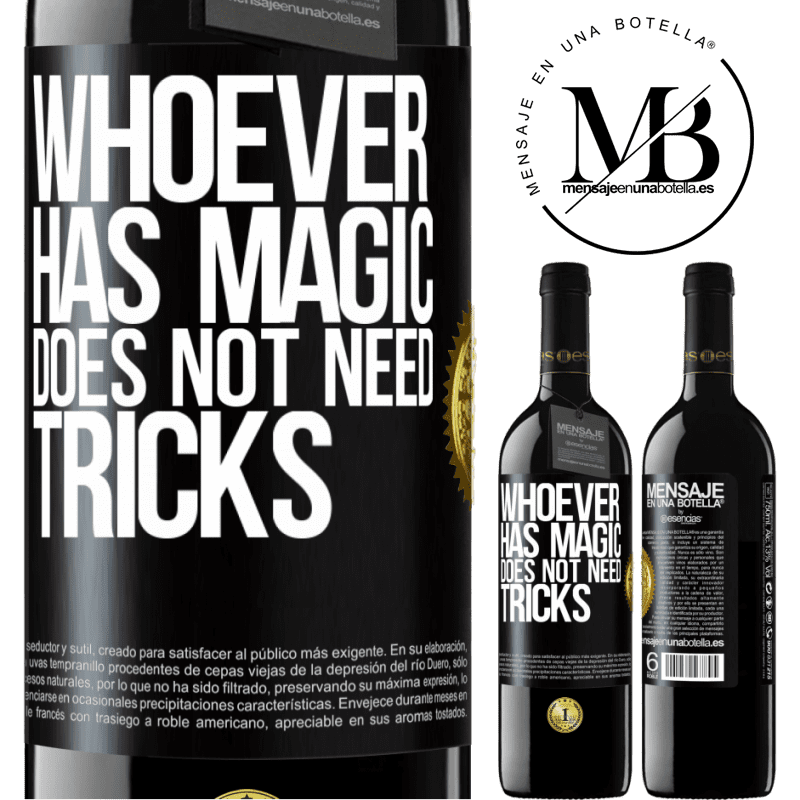 39,95 € Free Shipping | Red Wine RED Edition MBE Reserve Whoever has magic does not need tricks Black Label. Customizable label Reserve 12 Months Harvest 2016 Tempranillo