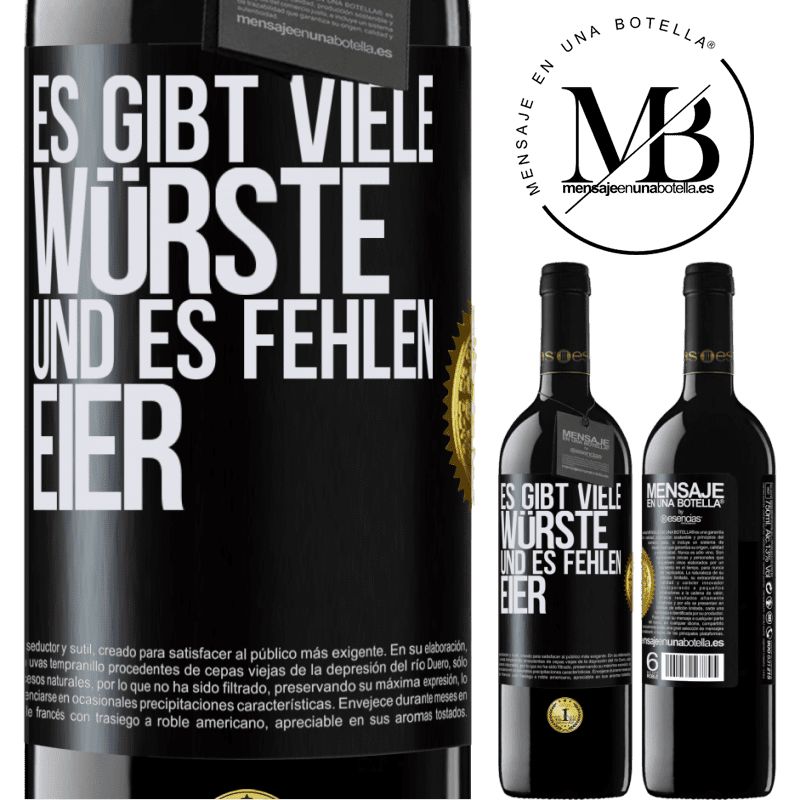 39,95 € Kostenloser Versand | Rotwein RED Ausgabe MBE Reserve Es gibt viele Würste und es fehlen Eier Schwarzes Etikett. Anpassbares Etikett Reserve 12 Monate Ernte 2014 Tempranillo