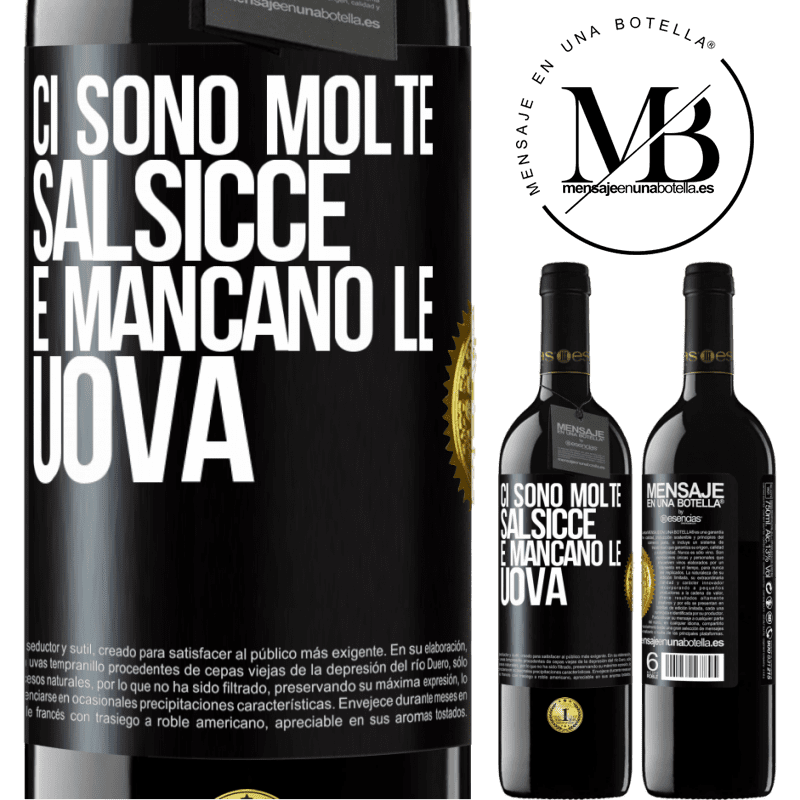 39,95 € Spedizione Gratuita | Vino rosso Edizione RED MBE Riserva Ci sono molte salsicce e mancano le uova Etichetta Nera. Etichetta personalizzabile Riserva 12 Mesi Raccogliere 2016 Tempranillo