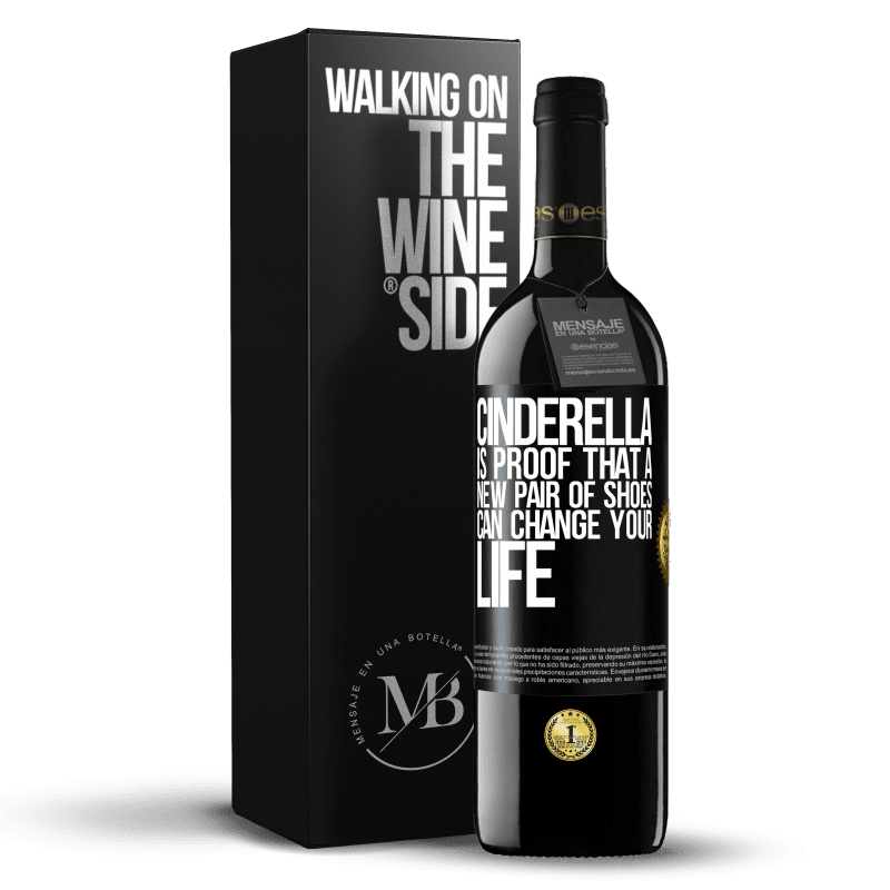 39,95 € Free Shipping | Red Wine RED Edition MBE Reserve Cinderella is proof that a new pair of shoes can change your life Black Label. Customizable label Reserve 12 Months Harvest 2015 Tempranillo