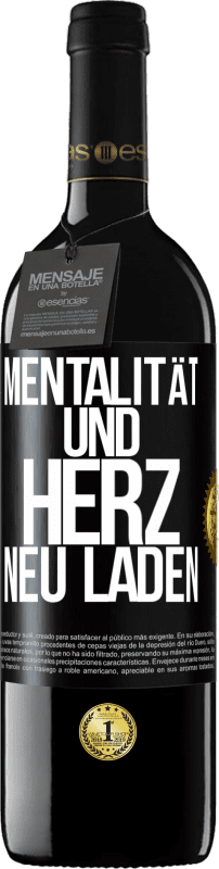 39,95 € Kostenloser Versand | Rotwein RED Ausgabe MBE Reserve Mentalität und Herz neu laden Schwarzes Etikett. Anpassbares Etikett Reserve 12 Monate Ernte 2016 Tempranillo