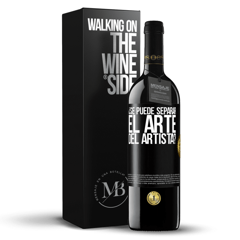 39,95 € Envío gratis | Vino Tinto Edición RED MBE Reserva ¿Se puede separar el arte del artista? Etiqueta Negra. Etiqueta personalizable Reserva 12 Meses Cosecha 2016 Tempranillo