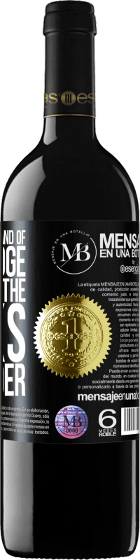 «The bigger the island of knowledge, the bigger the banks of wonder» RED Edition Crianza 6 Months