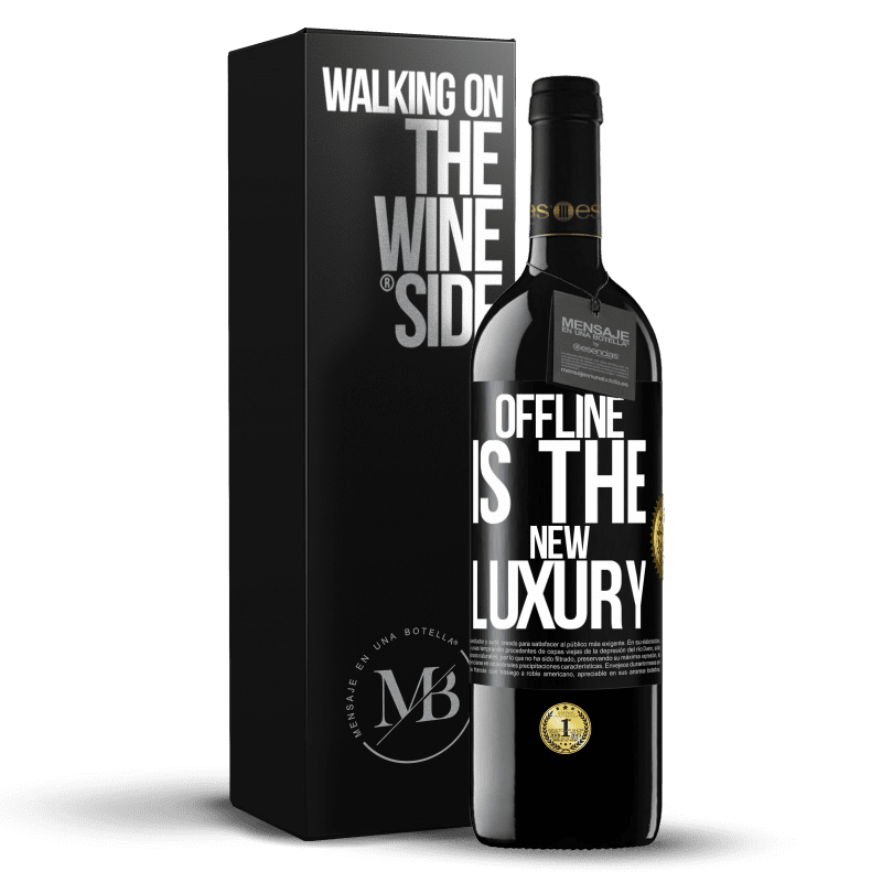 39,95 € Spedizione Gratuita | Vino rosso Edizione RED MBE Riserva Offline is the new luxury Etichetta Nera. Etichetta personalizzabile Riserva 12 Mesi Raccogliere 2016 Tempranillo