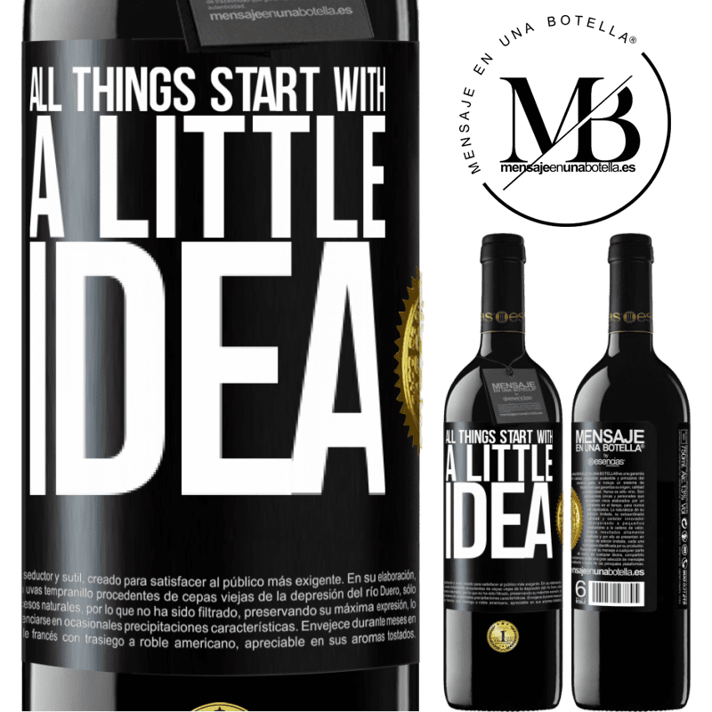 24,95 € Free Shipping | Red Wine RED Edition Crianza 6 Months It all starts with a little idea Black Label. Customizable label Aging in oak barrels 6 Months Harvest 2019 Tempranillo