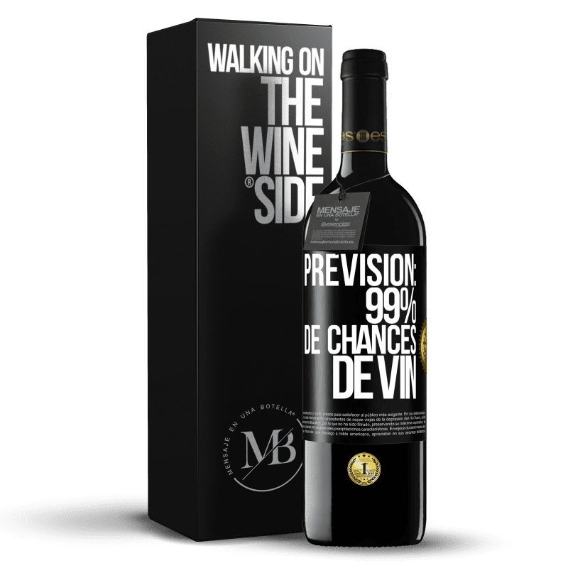 39,95 € Envoi gratuit | Vin rouge Édition RED MBE Réserve Prévision: 99% de chances de vin Étiquette Noire. Étiquette personnalisable Réserve 12 Mois Récolte 2014 Tempranillo
