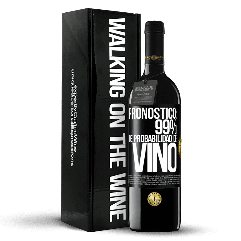 39,95 € Envío gratis | Vino Tinto Edición RED MBE Reserva Pronóstico: 99% de probabilidad de vino Etiqueta Negra. Etiqueta personalizable Reserva 12 Meses Cosecha 2015 Tempranillo