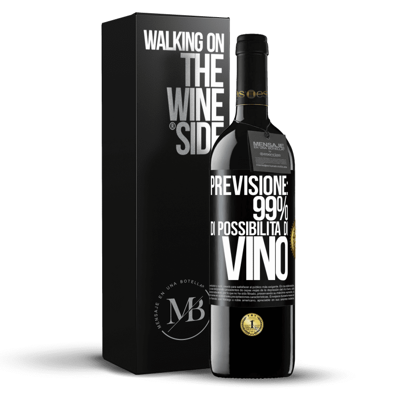 39,95 € Spedizione Gratuita | Vino rosso Edizione RED MBE Riserva Previsione: 99% di possibilità di vino Etichetta Nera. Etichetta personalizzabile Riserva 12 Mesi Raccogliere 2015 Tempranillo