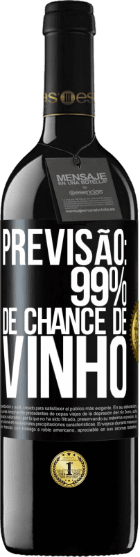«Previsão: 99% de chance de vinho» Edição RED MBE Reserva