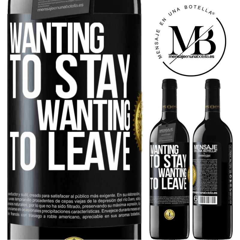 24,95 € Free Shipping | Red Wine RED Edition Crianza 6 Months Wanting to stay wanting to leave Black Label. Customizable label Aging in oak barrels 6 Months Harvest 2019 Tempranillo