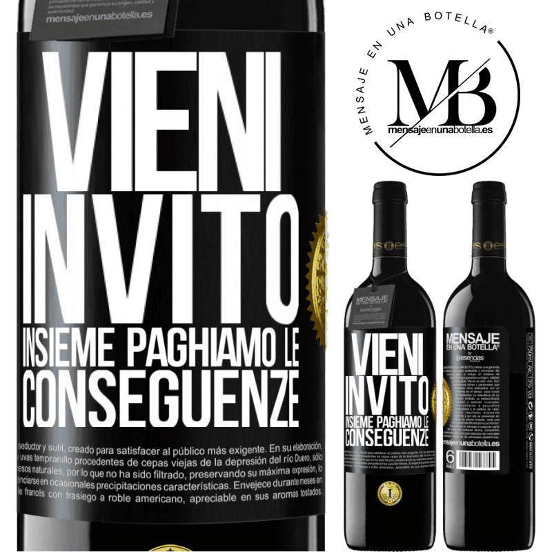 39,95 € Spedizione Gratuita | Vino rosso Edizione RED MBE Riserva Vieni, invito, insieme paghiamo le conseguenze Etichetta Nera. Etichetta personalizzabile Riserva 12 Mesi Raccogliere 2016 Tempranillo