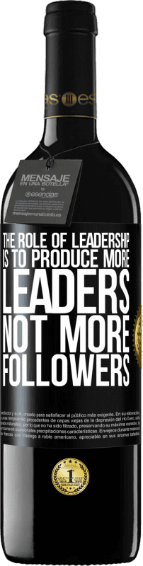 39,95 € | Red Wine RED Edition MBE Reserve The role of leadership is to produce more leaders, not more followers Black Label. Customizable label Reserve 12 Months Harvest 2015 Tempranillo