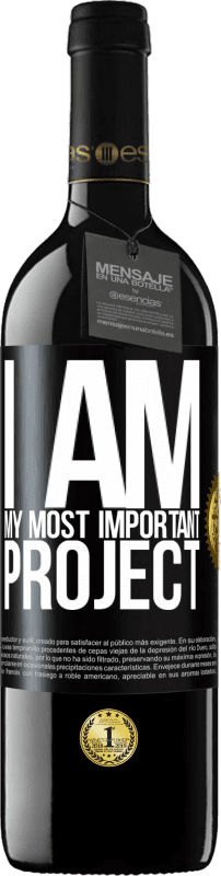 39,95 € | Red Wine RED Edition MBE Reserve I am my most important project Black Label. Customizable label Reserve 12 Months Harvest 2014 Tempranillo