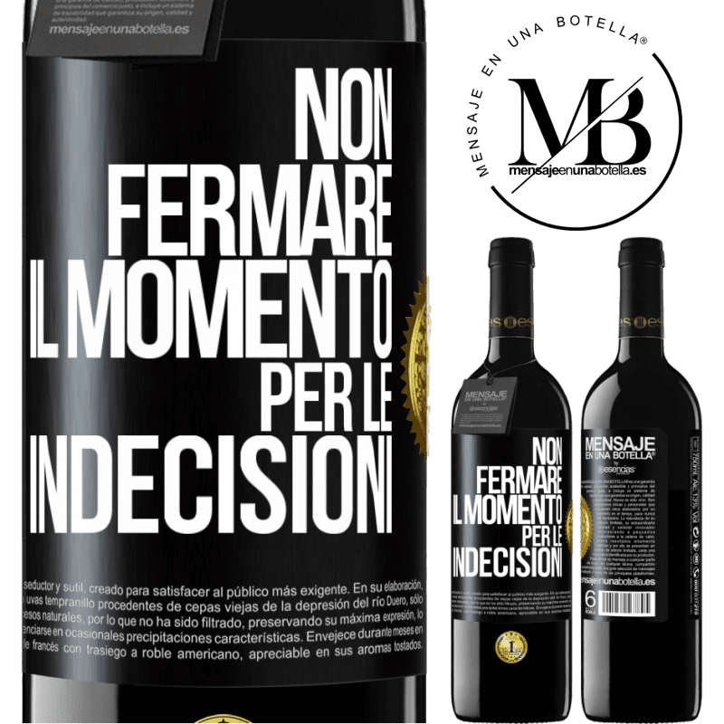 39,95 € Spedizione Gratuita | Vino rosso Edizione RED MBE Riserva Non fermare il momento per le indecisioni Etichetta Nera. Etichetta personalizzabile Riserva 12 Mesi Raccogliere 2016 Tempranillo