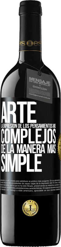 Envío gratis | Vino Tinto Edición RED MBE Reserva ARTE. La expresión de los pensamientos más complejos de la manera más simple Etiqueta Negra. Etiqueta personalizable Reserva 12 Meses Cosecha 2015 Tempranillo